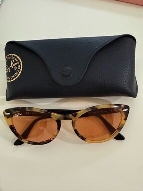 Ray-Ban Tortoiseshell Cat Eye Sunglasses with Brown Lenses